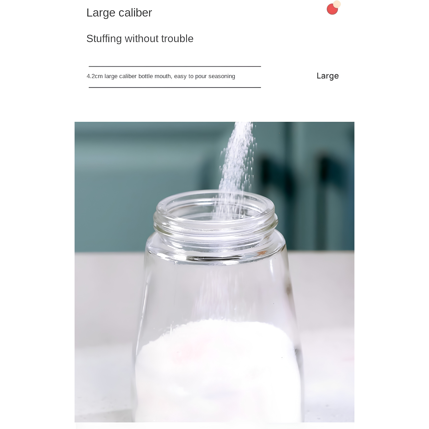 Salt and Pepper Dispenser for Kitchen, with Precise 0.5g Push Dispenser