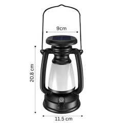 Solar and USB C Charging Retro Camping Lantern Lamp with 3 Lighting Modes LY16B