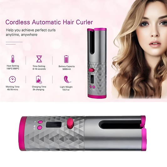 Cordless Automatic Hair Curler with Smart Display