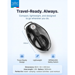Brave BEB-01 Portable Bidet, Handheld Electric Personal Hygiene Sprayer with Hose