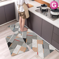 Water Absorbent Quick Drying Kitchen Floor Mat - Anti-Fatigue, Non-Slip, Easy Clean Rug 2 Pieces/Set