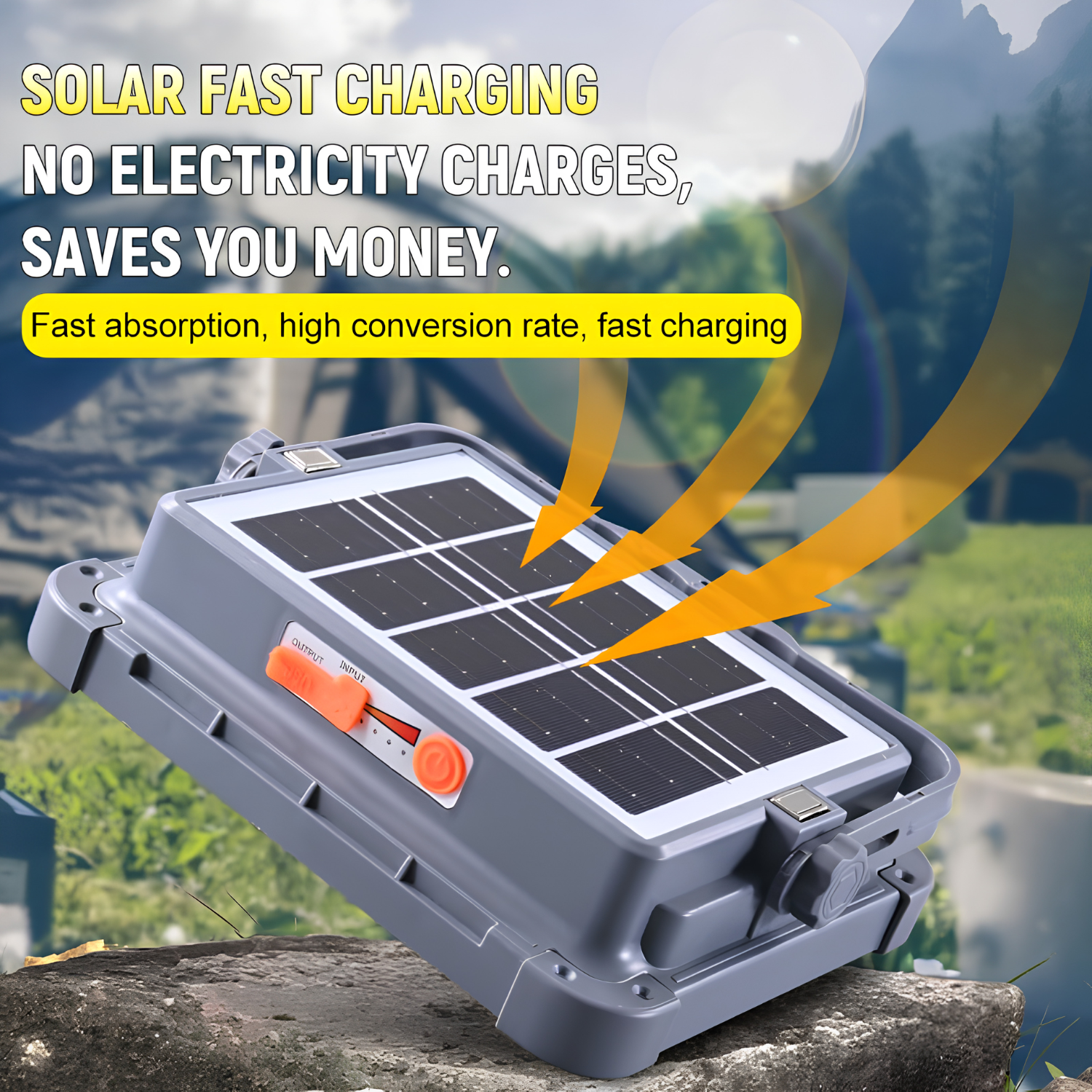 Solar LED Light with Magnetic Mount, USB Charging and IP66 Waterproof