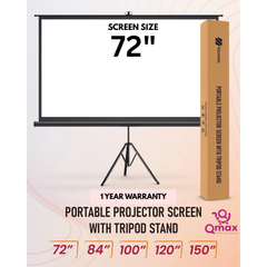 Moxedo Portable Carry N Go Projector Screen with Tripod Stand 72"