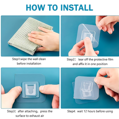 Double Sided Self Adhesive Wall Hooks Heavy Duty Sticky Hooks