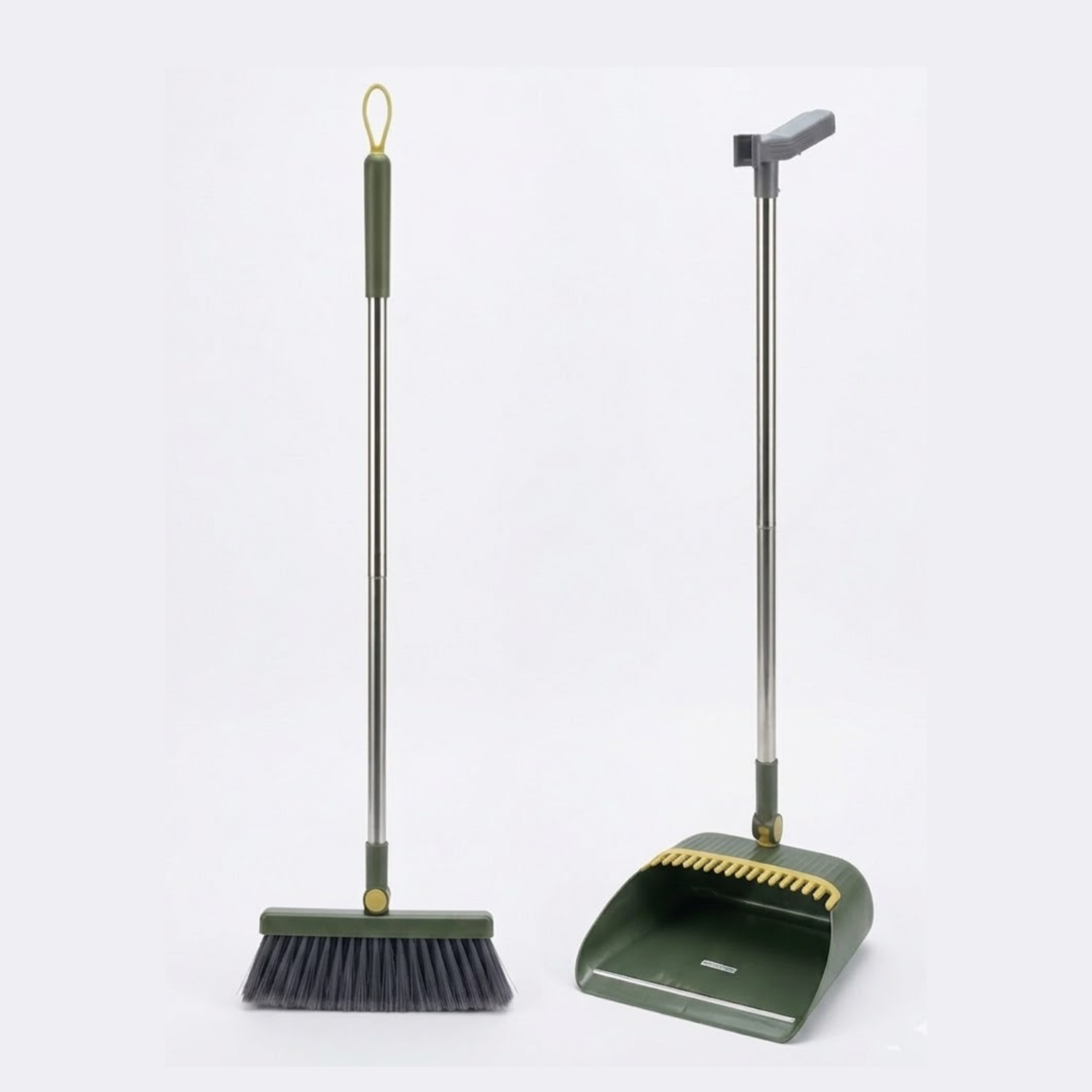 Long Handle Broom with Dustpan