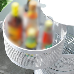 Multi Layer Rotating Round Shaped Kitchen Storage Organizer Rack