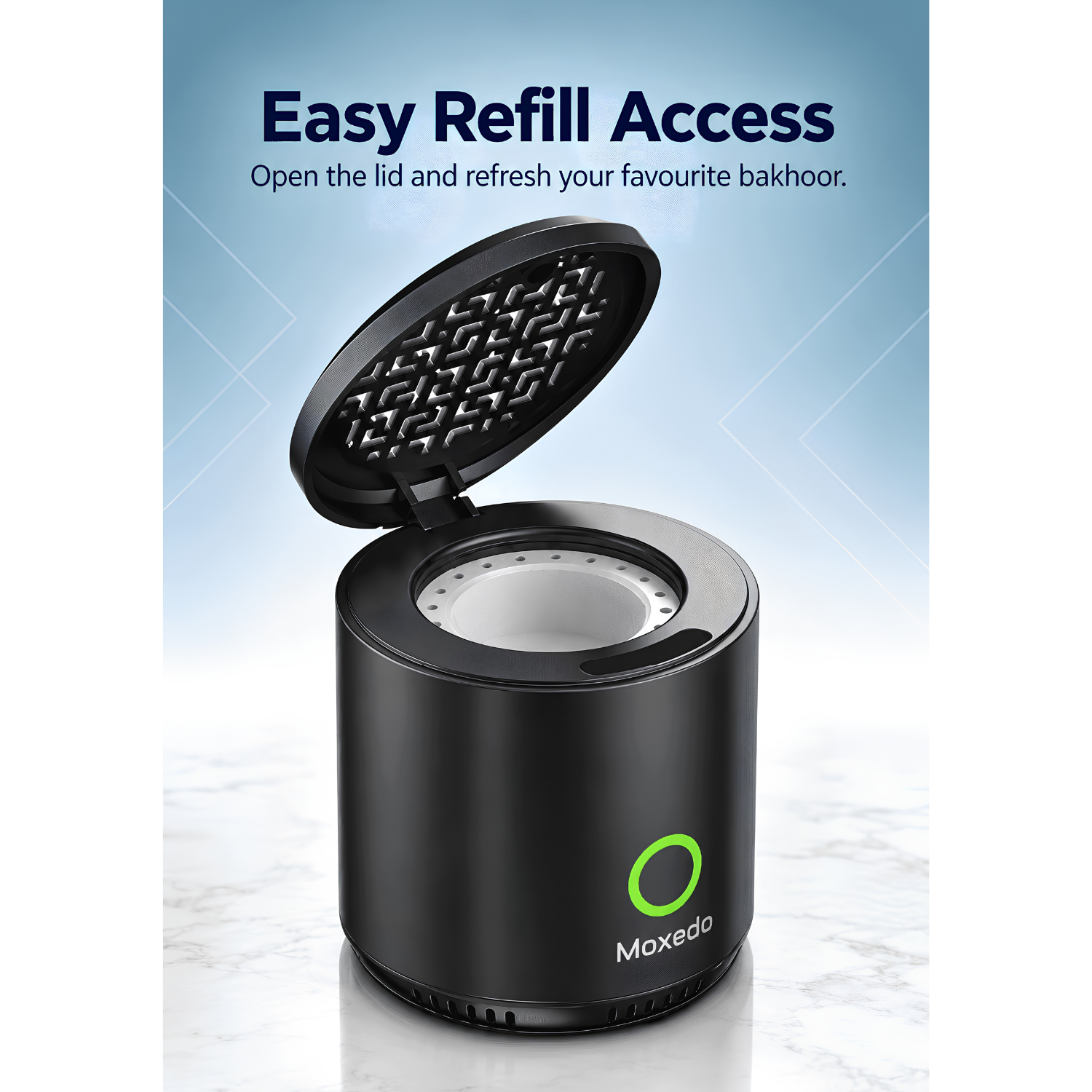 Moxedo MX-EBB03 Portable Bakhoor Burner, 22W Rechargeable Electric Incense Burner