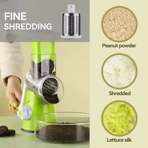 Manual Vegetable Cutter - Rotary Vegetable Slicer Shredder Chopper Machine