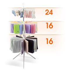 Foldable 360° Laundry Hanger Drying Rack for Clothes