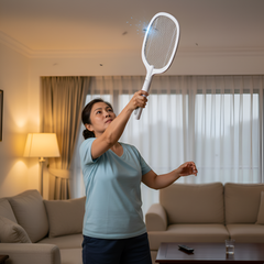 Gecko LTD-638 Electric Mosquito Swatter, Rechargeable Handheld Fly Killer Racket