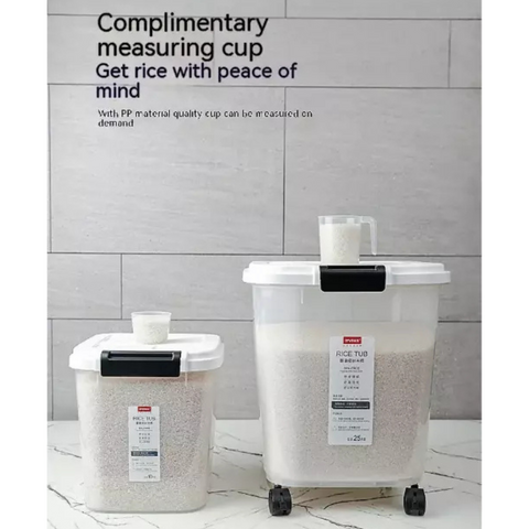 Airtight Rice Storage Container, Grain Storage Box, Rice Bucket for Kitchen