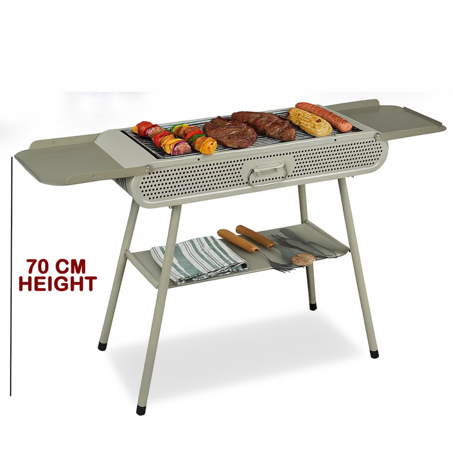 Portable Folding Suitcase Charcoal BBQ Grill for Outdoor Garden and Patio Use