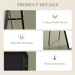 Rectangular Floor Standing Mirror with Stand