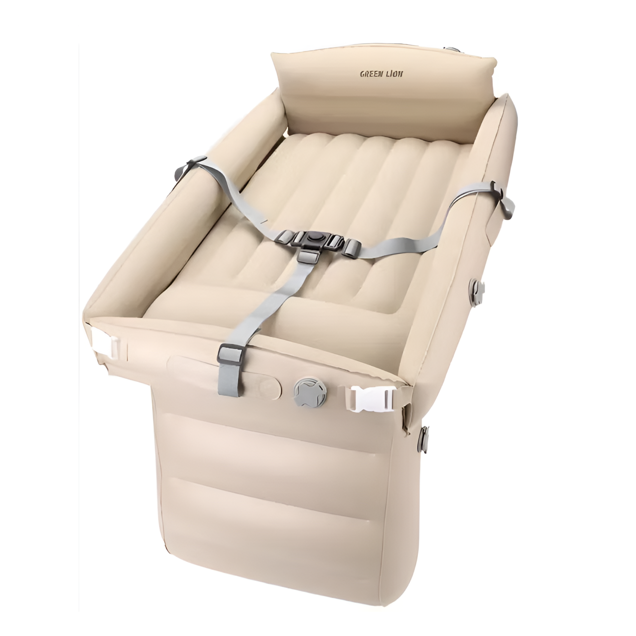 Green Lion Inflatable Toddler Travel Bed, Portable Baby Bed for Car