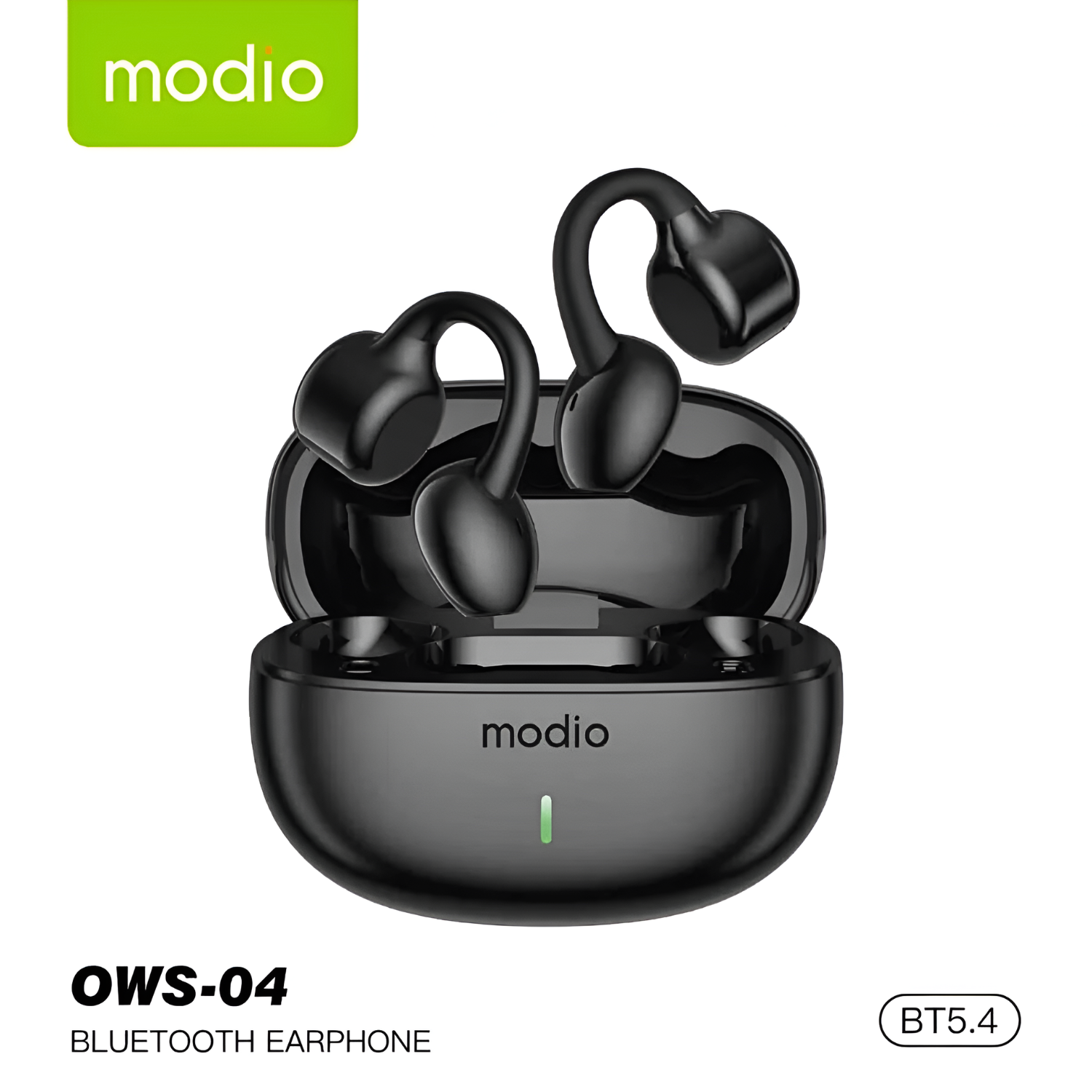 Modio OWS-04 Open-Ear Bluetooth Earphone | Earbuds Black