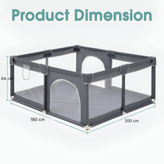 Playpen 180 x 200 cm with 50 Balls