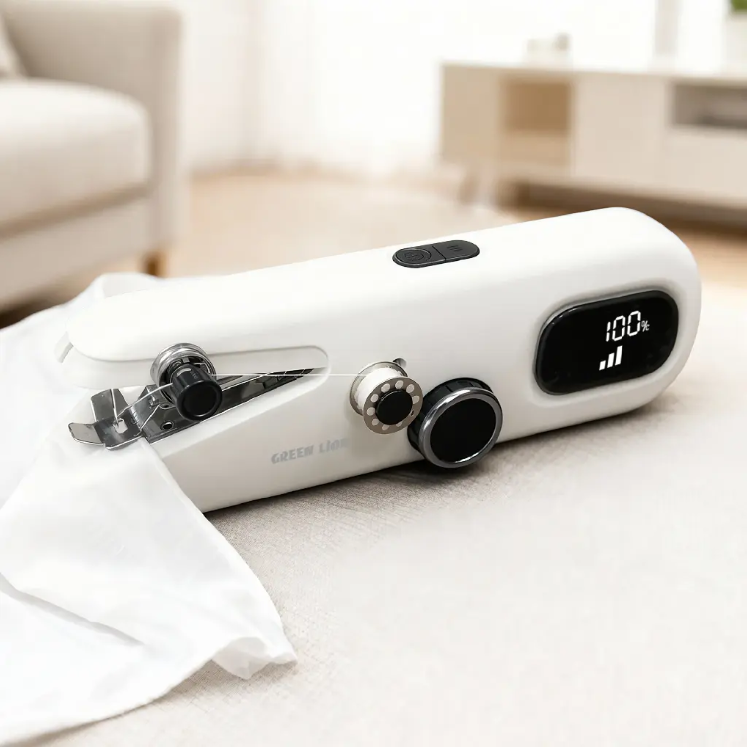 Green Lion Handheld Sewing and Stitching Machine with Complete Starter Kit
