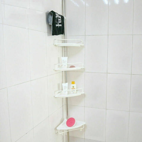 4 Layer Bathroom Corner Telescopic Adjustable Organizer Tower Rack