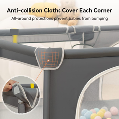 Playpen 180 x 200 cm with 50 Balls