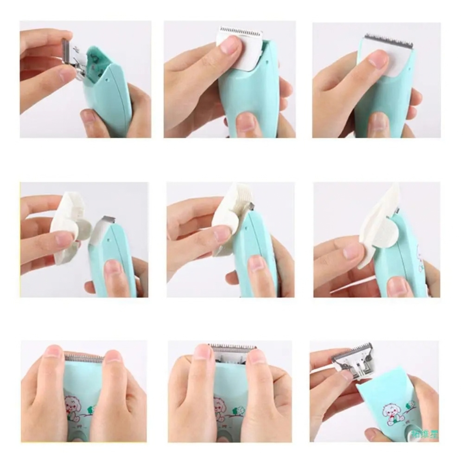 Rechargeable Baby Hair Trimmer, with 2 Auxiliary Combs and Accessories