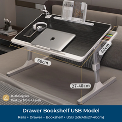Adjustable Bed Laptop Table - Foldable Lifting Desk for Laptop, Study, Reading, Working