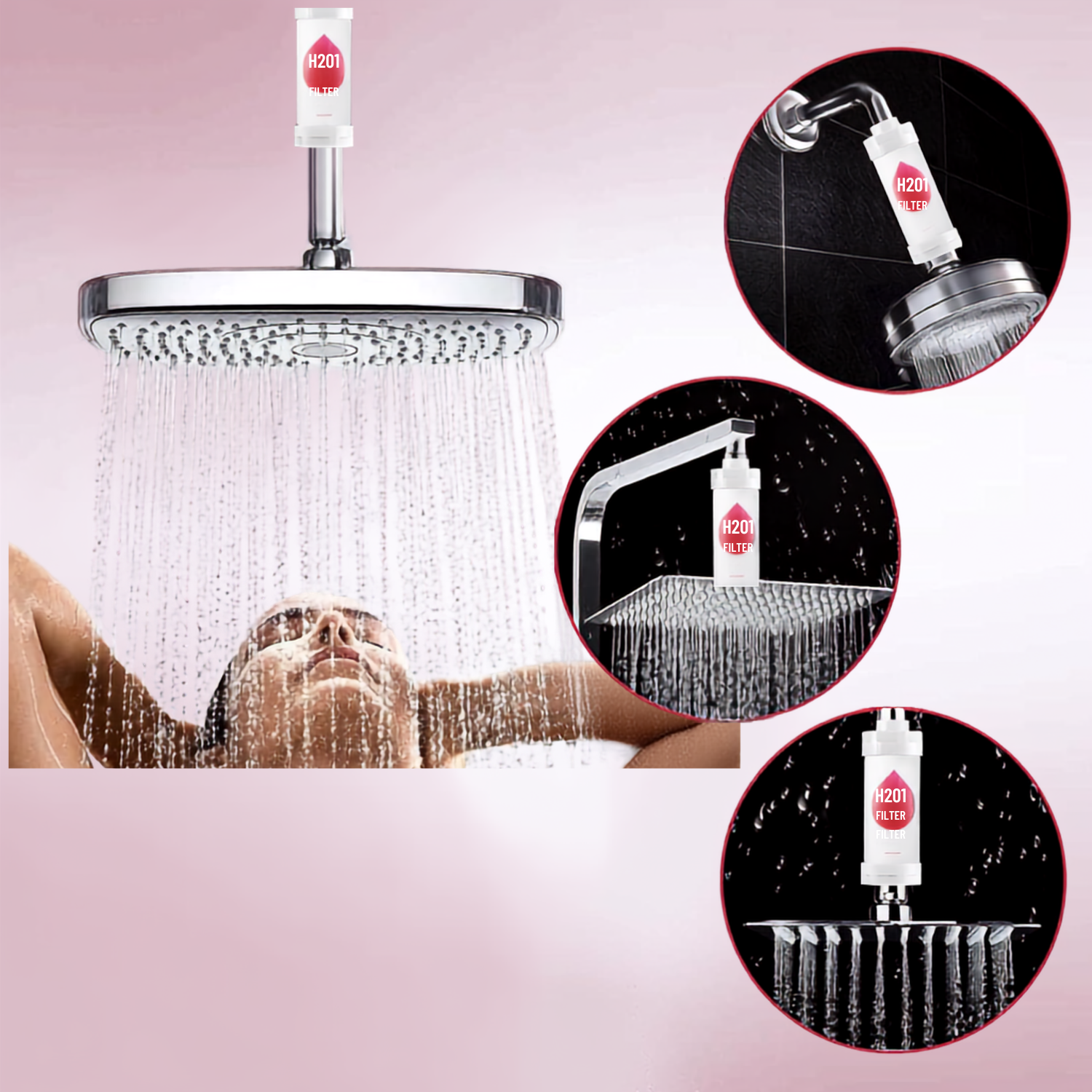 H201 Bathroom Shower Head Filter with Fragrance