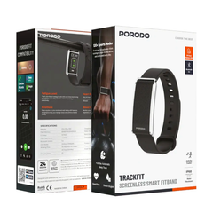 Porodo TrackFit Screenless Smart Fitband, Whoop Alternative Fitness Tracker with Silicone Band