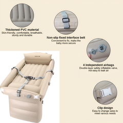 Green Lion Inflatable Toddler Travel Bed, Portable Baby Bed for Car