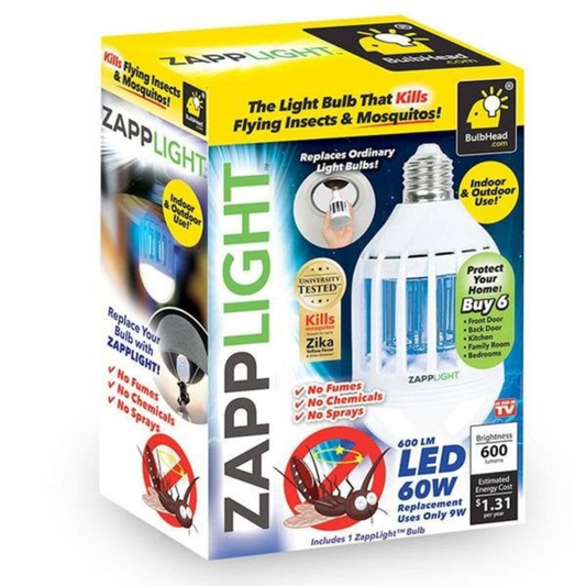 Insect Killer Light Bulb, ZAPPLIGHT® Bug Zapper Lamp