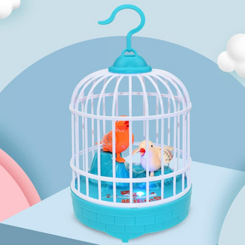 Kids Funny Talking Bird in Cage Toy