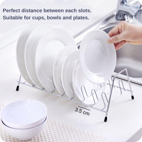 Kitchen Dish Drying Drainer Rack for Cups, Bowls and Plates