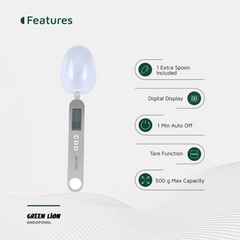 Green Lion Digital Measuring Spoon Scale for Kitchen