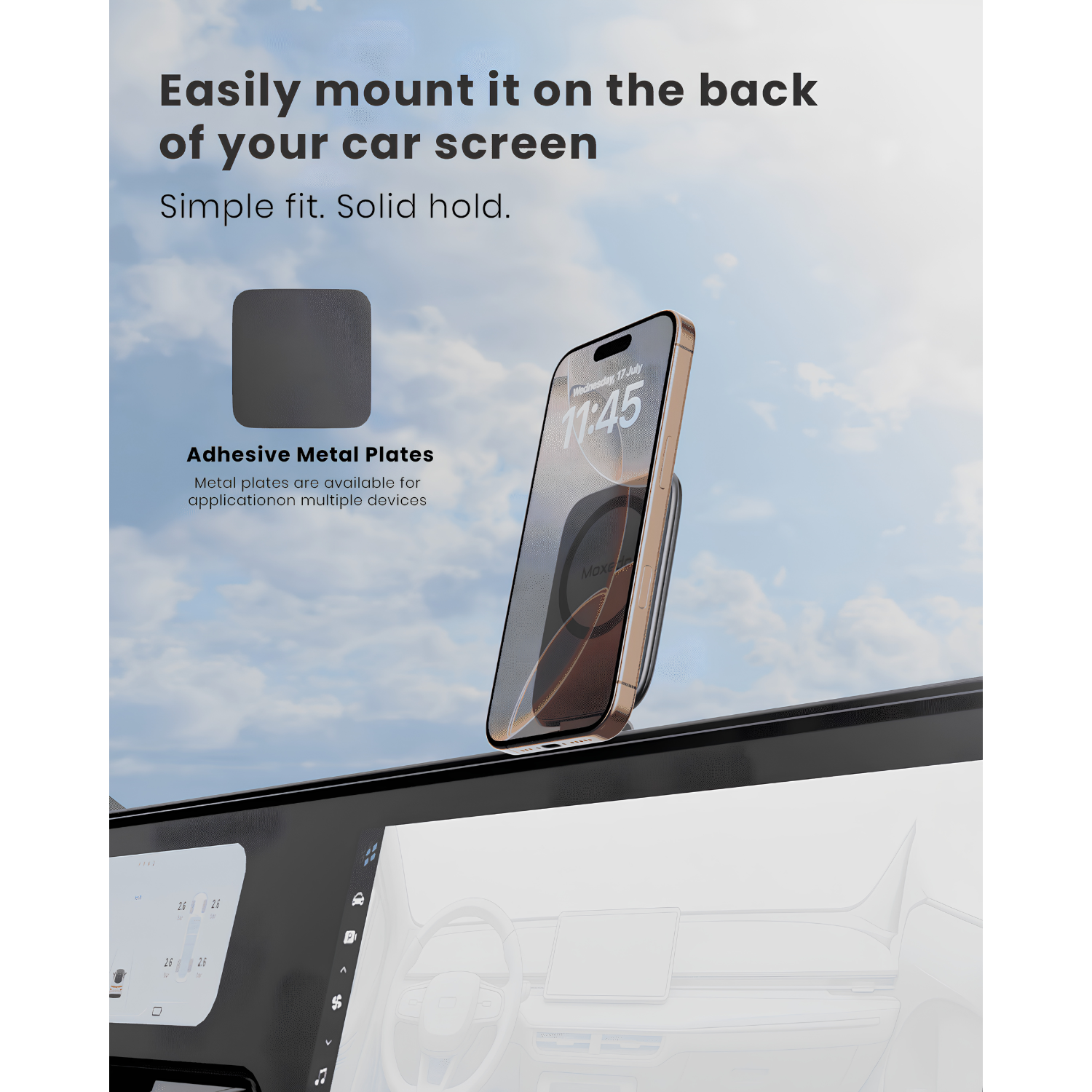Moxedo Magnetic Phone Holder Stand Designed for Dashboard, Desktop, Car Screen