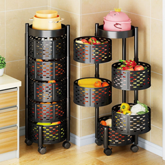 5 Tier Rotating Storage Organizer Rack for Kitchen