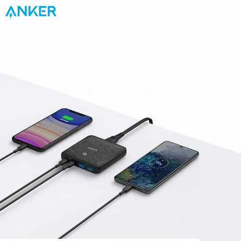 شاحن Anker PowerPort Atom III Slim (4 منافذ) 63 وات 2PD + 2 IQ - أسود 