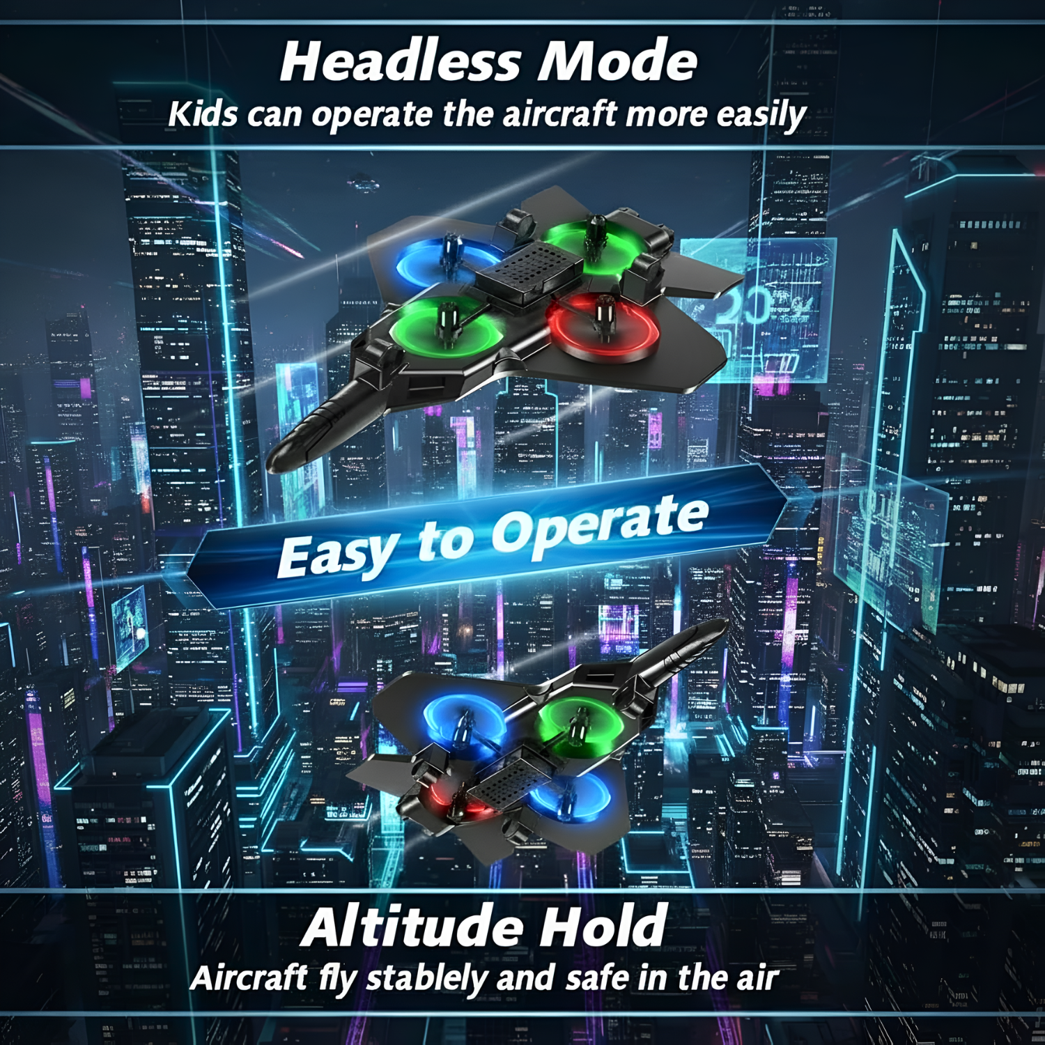 Pulse Halberd 2.4GHz Four Axis RC Fighter Jet Plane