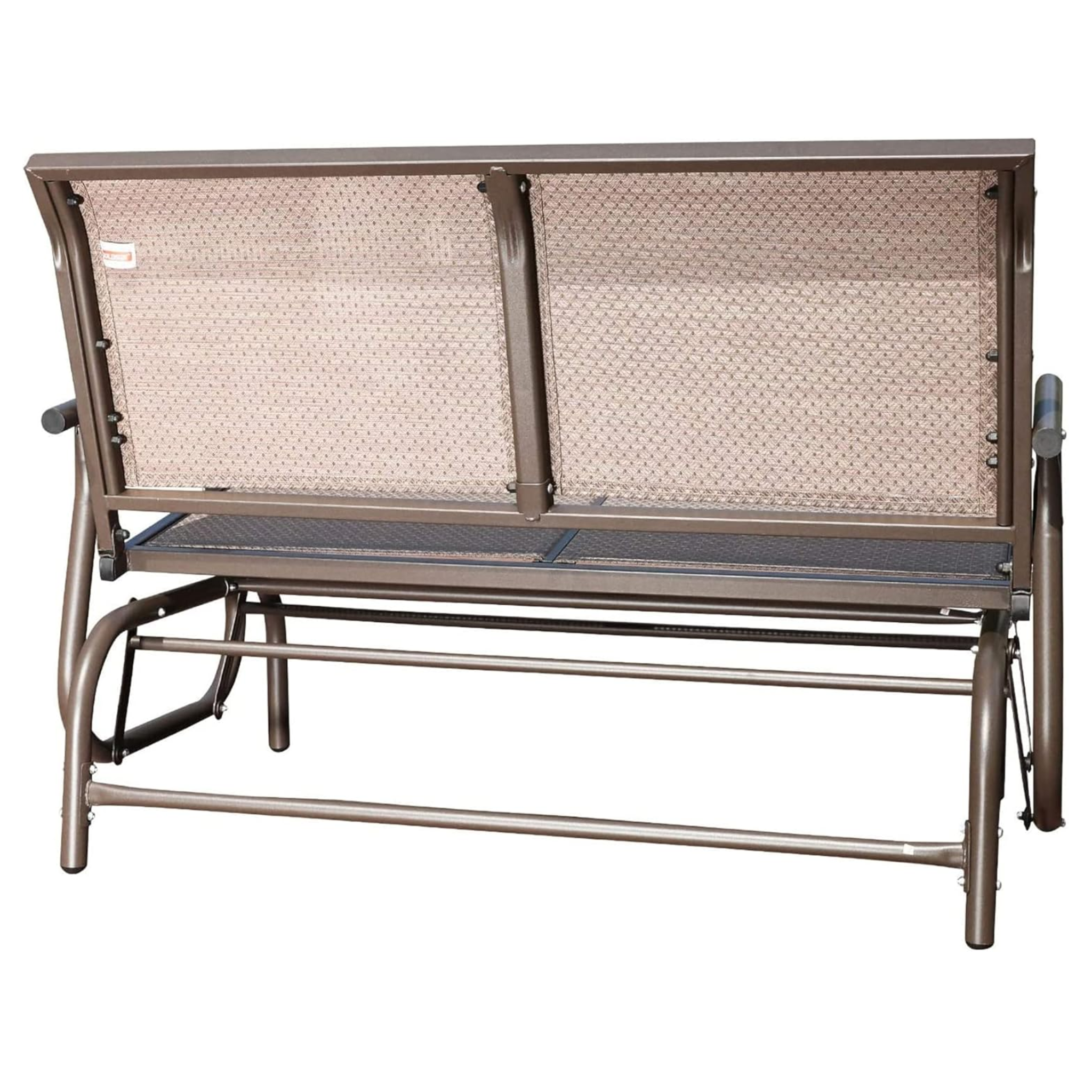 Outdoor Patio Garden Steel Rocking Chair Loveseat, 2 Person Swing Glider Chair