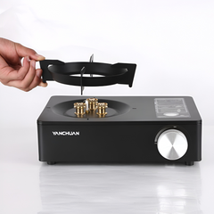Portable Triple Burner Butane Gas Camping Stove with Adjustable Flame Knob & Travel Case