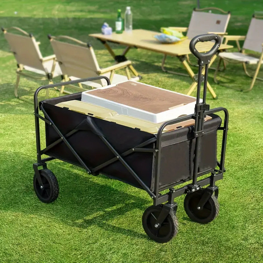 Folding Wagon Trolley Cart for Outdoor Camping & Picnic