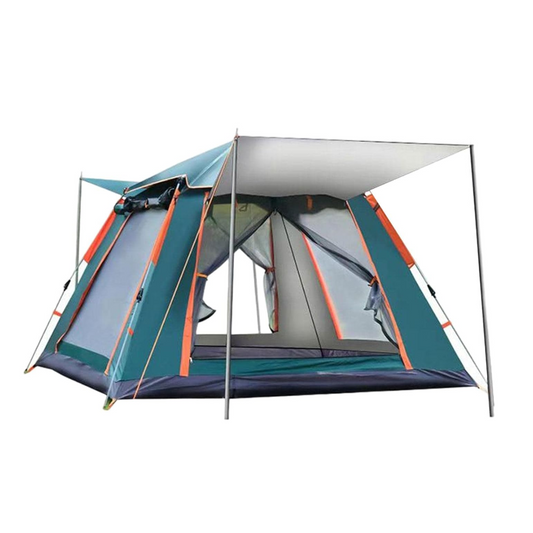 2.1 x 2.1 Meter Automatic Camping Tent with Sun Shade Canopy – Family Size for 3-4 Person