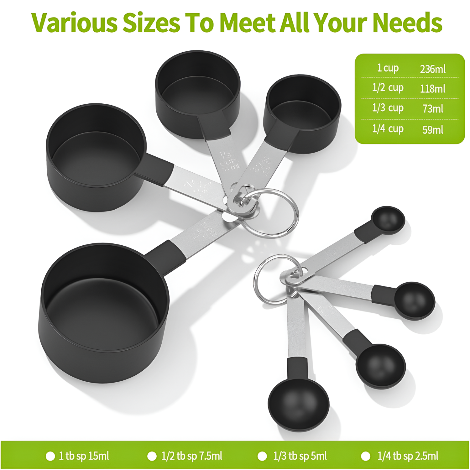 Measuring Cups and Spoons Set, Kitchen Baking Tools, Cake Making Accessories