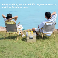 Folding Outdoor Backrest Chair, Kermit Chair for Camping, Fishing, BBQ, Beach, Picnic