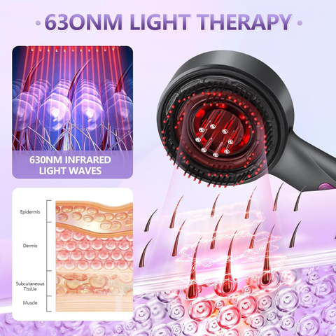 Wireless USB Rechargeable Scalp Massager Comb with Oil Applicator ...