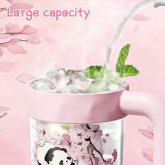 Diller 860ML Panda Plastic Drinking Water Bottle for Girls