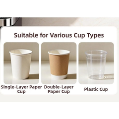 Wall Mounted Disposable Paper Cup Dispenser with Transparent Dustproof Cover