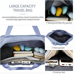 Foldable Expandable Travel Duffel Bag with Wheels Large Capacity