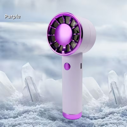 Portable Handheld Personal Pocket Fan 0808, 500mAh USB C Rechargeable Purple