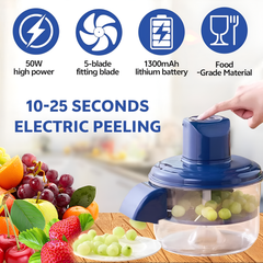 Portable Electric Garlic Skin Remover, Fruits Peeler Machine