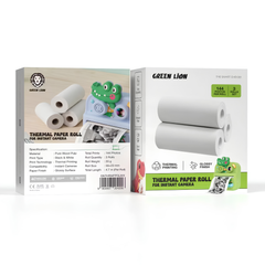 Green Lion Thermal Paper Roll for Instant Camera – 3 Rolls Set