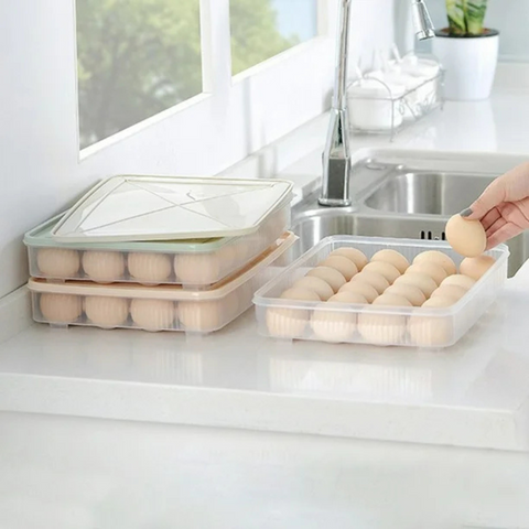 24 Grid Egg Fresh Keeping Storage Box for Kitchen & Refrigerator